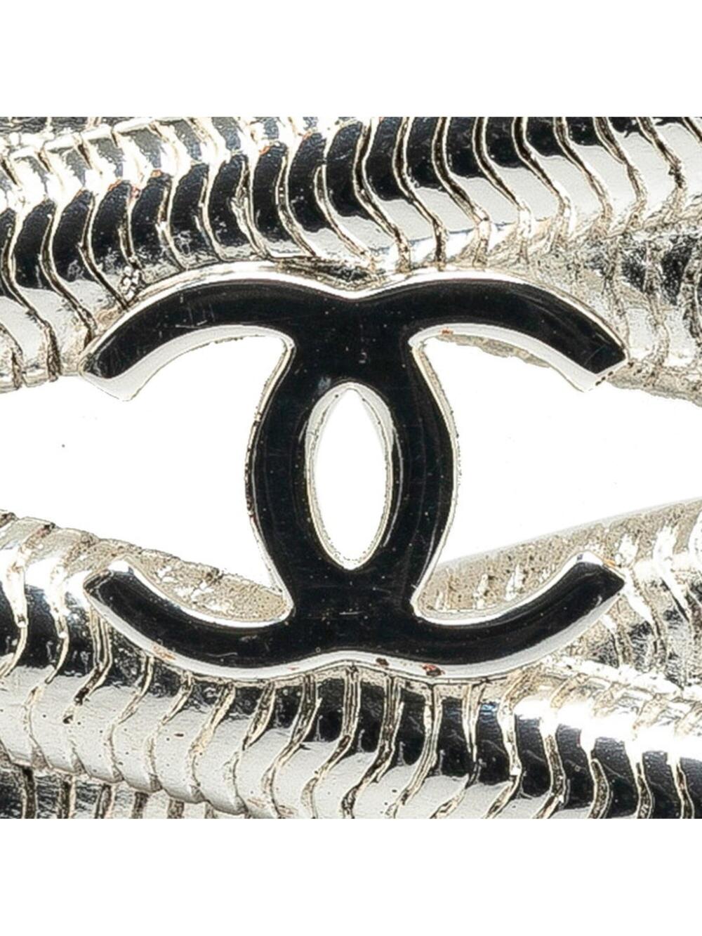 Chanel Cc Logo Brooch Silver-Tone Metal #276139C74B - Picture 5 of 7